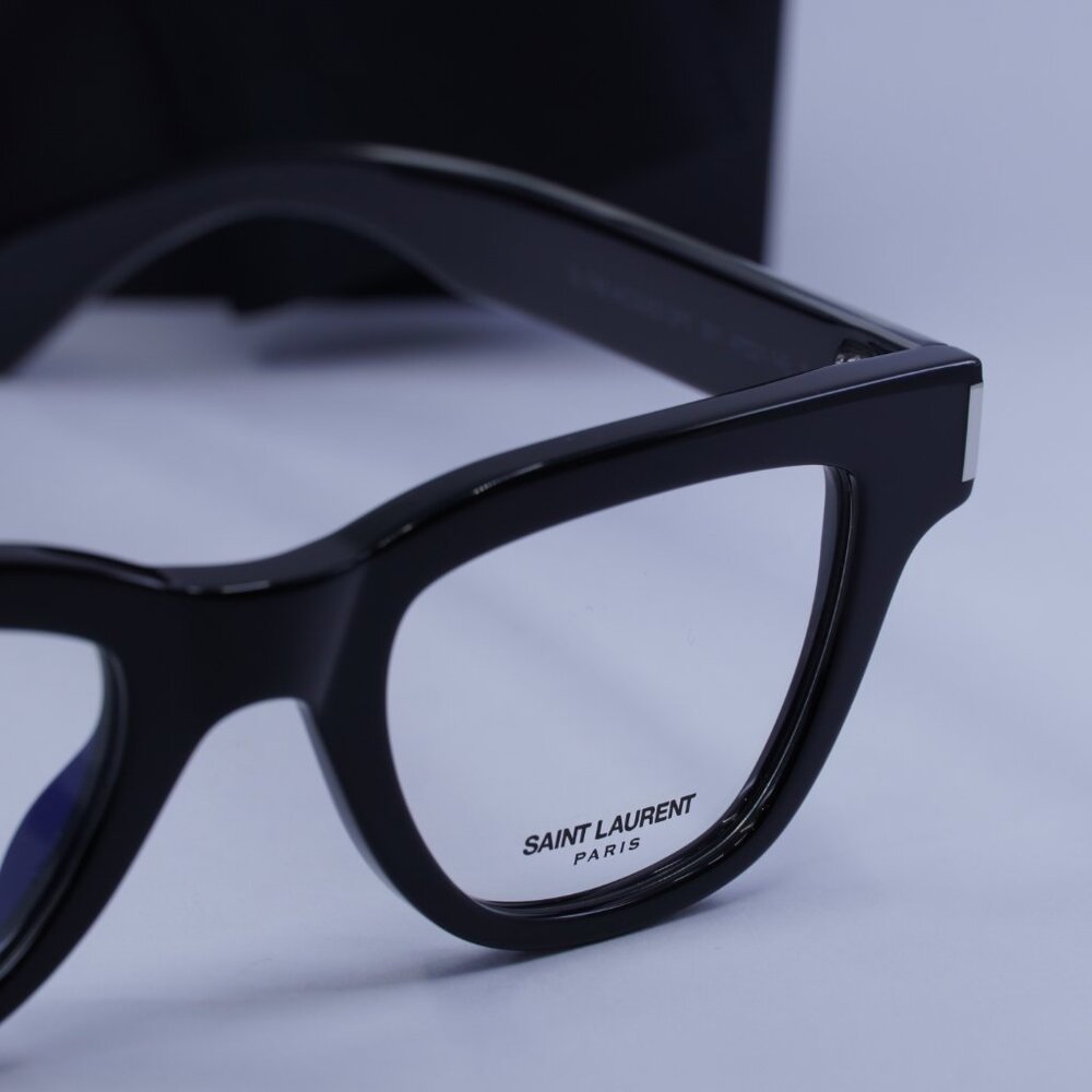 Saint Laurent SL789 JACQUES OPT 001 Square Eyeglasses - Shiny Black 47mm - Picture 5 of 10